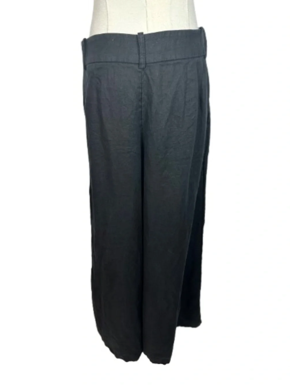 Banana Republic Black Wide-Leg Linen Pants Size 4